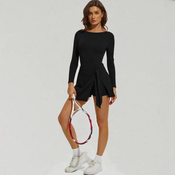 Long Sleeves Tennis Dress-3