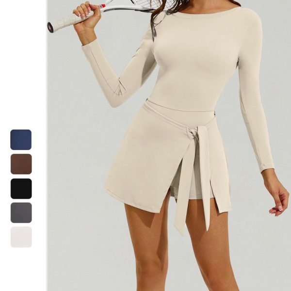 Long Sleeves Tennis Dress-6